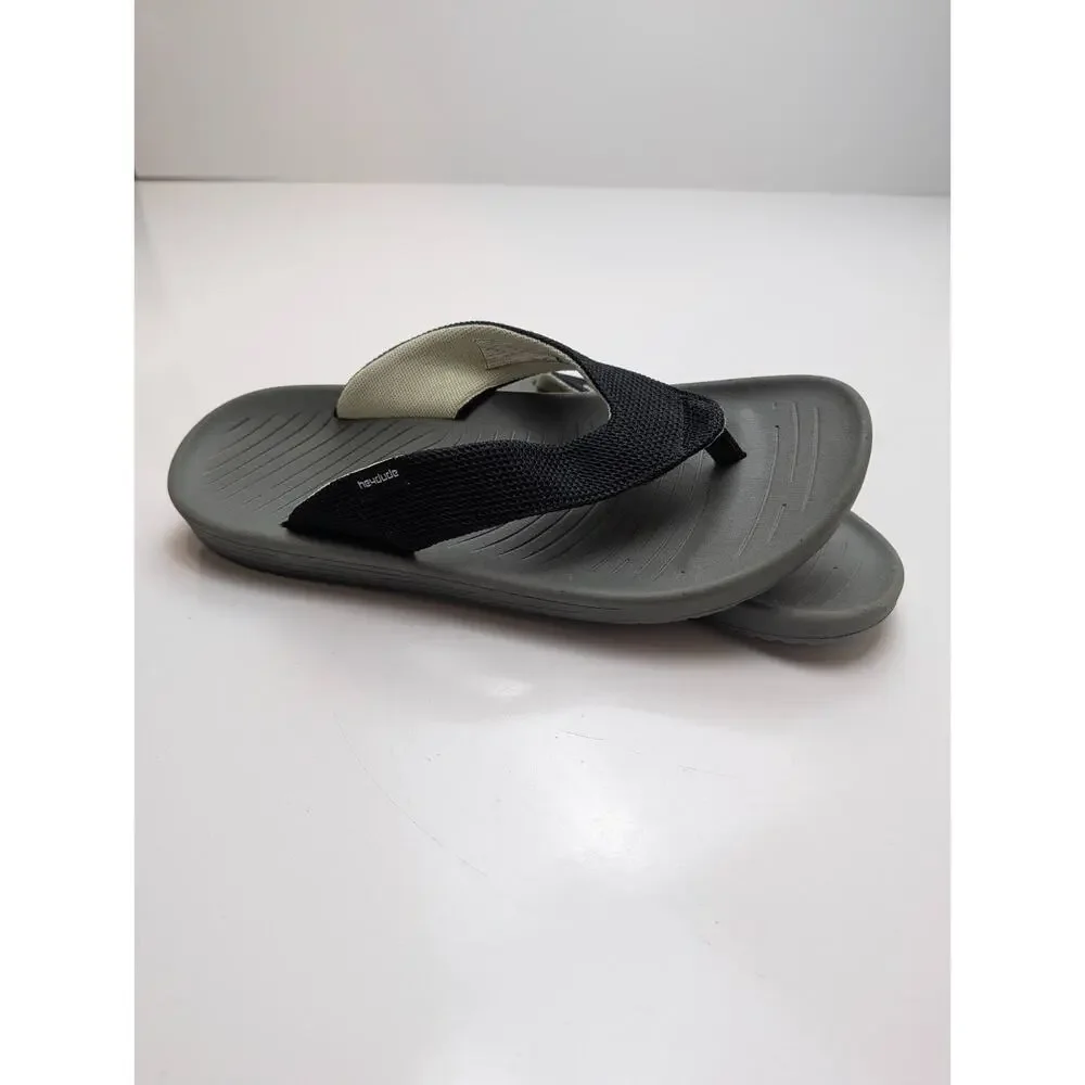 Hey Dude Milo Black Army Flip Flop Thong Sandals Men's Size 15 Comfort